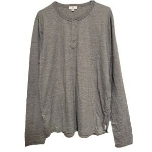 Men's NWT Adriano Goldschmied Gray Long Sleeve Henley Shirt Medium